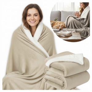 Koc MARLBOROUGH Sherpa Velvet 150x200 Beż