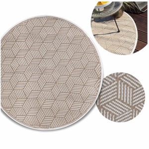 Dywan zewnętrzny LUZ BEIGE okrągły śr. 120 cm
