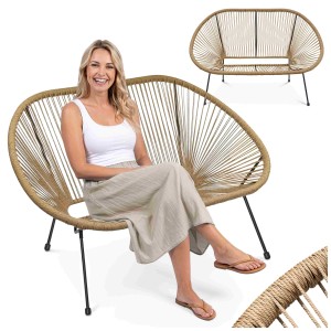 Sofa ogrodowa ACAPULCO 2-os. 134x78x86 cm NATURAL