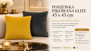 Poszewka ELITE VELVET 45x45 cm Musztarda Żółty