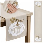 Bieżnik Autumn Luxe Dynie 33x180 cm Beż