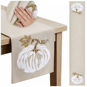 Bieżnik Autumn Luxe Dynie 33x180 cm Beż