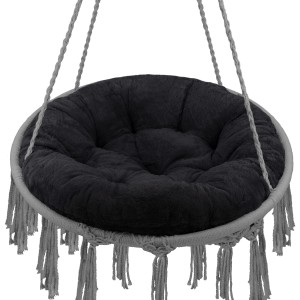 Poduszka okrągła IVY PLUSH Fi 95 cm Ciemny szary