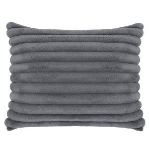 Poduszka deco NUBO LUX rabbit faux fur 40x50 Szary