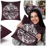 Poszewka Merry Charm 40x40 cm Velvet Burgund