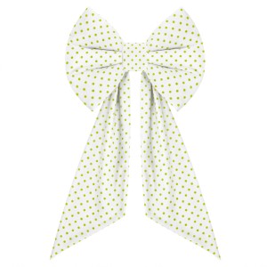 Kokarda Deco Glam Bow 50x40+50 cm Kropki zielone