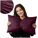 Poduszka kokarda ARCO 30x50 Velvet burgund