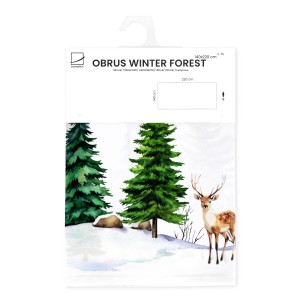 Obrus dekoracyjny140x220 cm Winter Forest choinki