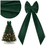 Kokarda Deco Velvet Glam Bow XXL 48x45x150 Zielony