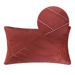 Poszewka Velvet GLOSSY 30x50 cm ćwieki Bordo