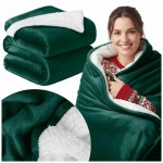 Koc MARLBOROUGH Sherpa Velvet 150x200 cm Zielony