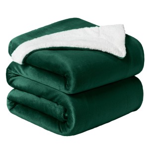 Koc MARLBOROUGH Sherpa Velvet 130x160 cm Zielony