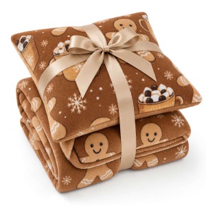 Zestaw CHRISTMAS COOKIES koc 130x170 + poszewka