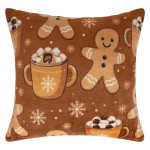 Poszewka GINGERBREAD MUG 40x40 cm  Pierniczki Beż