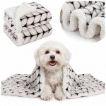 Koc DogGuru WoolyOne 70x100cm Grafit+ Sherpa biały