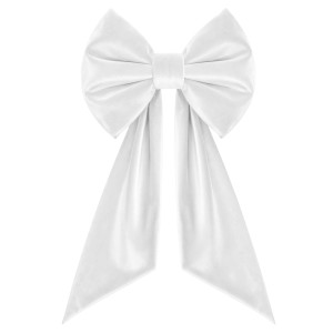 Kokarda Deco Velvet Glam Bow 50x40+50 cm Biały