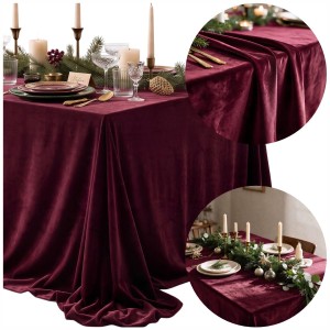 Obrus dekoracyjny Velvet Elegance 140x300 cm Bordo